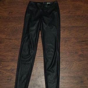 Abercrombie Women’s Faux Leather Black Leggings